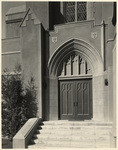 [Exterior front entrance general view Saint James Episcopal Church, 3903 Wilshire Boulevard, Los Angeles]