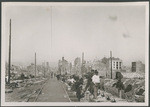 Rushing street railroads through the ruins - 2000 men changing Sutter cable to trolley system