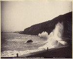 Instantaneous surf effect at Fort Point, Golden Gate