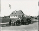 [Fire truck and firemen, East Sacramento]