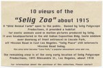 Selig Zoo, about 1915