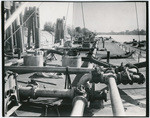 [Oil barges at Shell Oil dock on Sacramento River]