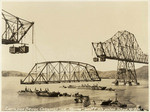 Cantilever bridge, Carquinez Str. Raising span #7 into position. 3:30 p.m. Mar. 19, 1929