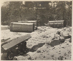 Six feet outlet pipes at lower end of outlet tunnel, ready to be installed. The needle valves show in the foreground. Nov. 20, 1913