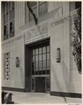 [Exterior front entrance detail First National Bank, Beverly Hills]