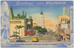 Greetings from Hollywood, Hollywood Boulevard looking east, Hollywood, California, 101