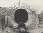 Showing the mouth of the aqueduct as it terminates at the San Fernando Dam