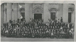 Pioneers of Santa Clara Co. on steps of court house at San Jose, ca. 1898