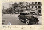 Raising the grade on Market Street, 1923. (2 views)