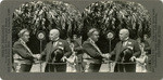 Gov. Rolph of California, greeting Isidore Dockweiler, Pres't of the 150th anniversary of the founding of Los Angeles, 1