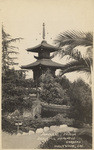 Japanese pagoda, beautiful Japanese gardens, Hollywood, Cal.