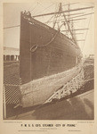 P.M.S.S. Co's. Steamer "City of Peking" in the California dry dock at Hunters' Point