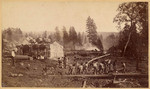 [Men digging near flume at Sierra Lumber Co., Lyonsville]