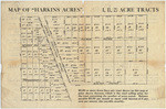 Map of "Harkins Acres" : 1, 1 1/2, 2 1/2 acre tracts