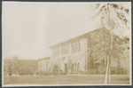 Fresno State College, library over entrance