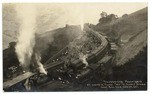 Transfering passengers at caved-in Tunnel Ten on Cuesta Grade near San Luis Obispo, Cal. # 656