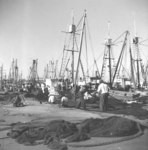 [Mending fishing nets at San Pedro]