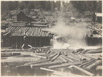 [Unloading logs at Cottonwood Creek mill] (2 views)