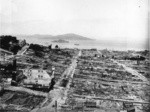 [View of North Beach from Nob Hill, looking down Mason St. Russian Hill, left; Washington Square, right]