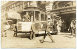 Powell St. cable car on its turn-table at Powell and Market Sts. San Francisco