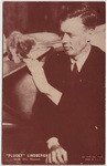 "Plucky" Lindbergh with his mascot