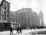 [Market St. Looking southwest from near Second St. toward Palace Hotel (center), and Call Building (right)]