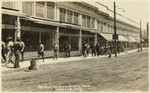 The noon whistle in front of store, Westwood, Calif.