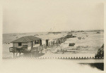 [Damaged pier on Santa Barbara beach]