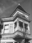 [Detail of Apartment house at First and Flower Streets]