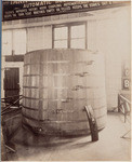 View of exhibit of Fulda Bros., proprietors California Wine Cooperage, and Fulda's Planing Mills and Tank Manufactory, 38-40 Spear St., at Mechanic's Institute Fair, 1895