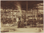 Steam engine near the great transept