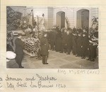 Bodies of Detectives Dorman and Jackson lying in state at City Hall (2 views).