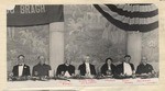 [Group portrait of Father Connolly, Mr. and Mrs. Lawlor, Judge Murasky, Archbishop Hanna, and others]