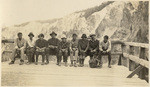 At Inspiration Point. Nurmi, Dorothy H, Mary, George, Rusty, Ollie, Helen, Bobby A and Jelly. No, George is not a blind man