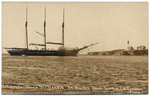 Schooner Alice McDonald on Rocks. Point Loma, Cal.