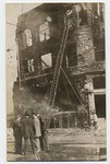 [Exterior shell of bombed Los Angeles Times building]