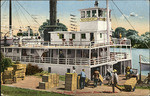 Southern Pacific Steamer loading freight, Sacramento River, California, 3031