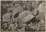 Arndt's quarry showing large quantity of good rock brought down by shot on May 6, 1915