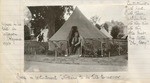 Refugee in his tent in Jefferson Square.