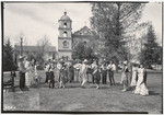 [Costumed dancers near Sutter's Fort]