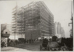 [Steel frame of building near Market, Grant and O'Farrell Sts.]