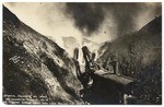 Steam shovels at work at caved-in tunnel no. 10 on Cuesta Grade near San Luis Obispo Cal. 1910 # 654