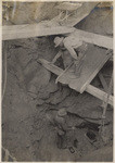 Excavation in rock at left end of toe-wall to bottom of soft seam in rock. Depth about 23 ft. Below top of toe wall. Strawberry Dam - Sept. 5, 1914