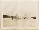 Steamers towing barges of beans and grain on the Sacramento River