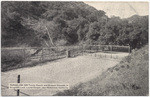 Bungalow Inn tennis courts and croquet grounds, in Bungalow Land, Laurel Canyon, near Hollywood, California