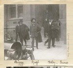 [Biggy, Ruef, and Foley exiting the Synagogue Sherith Israel during the graft trials]