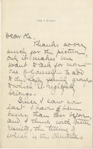 Letter from E. Hollis