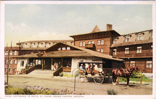 Postcard, Entrance to Hotel El Tovar