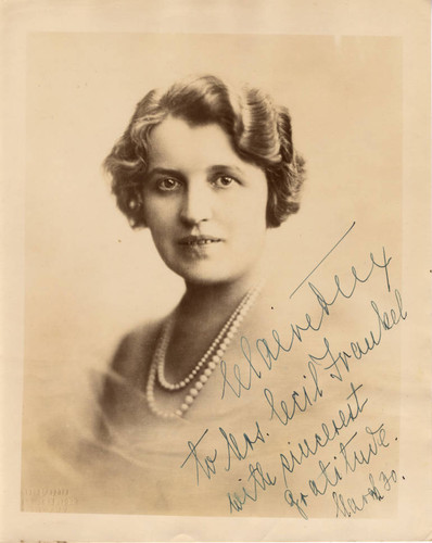 Autographed publicity portrait of soprano Claire Dux