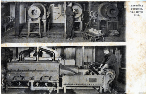 Postcard, Annealing Furnaces, The Royal Mint